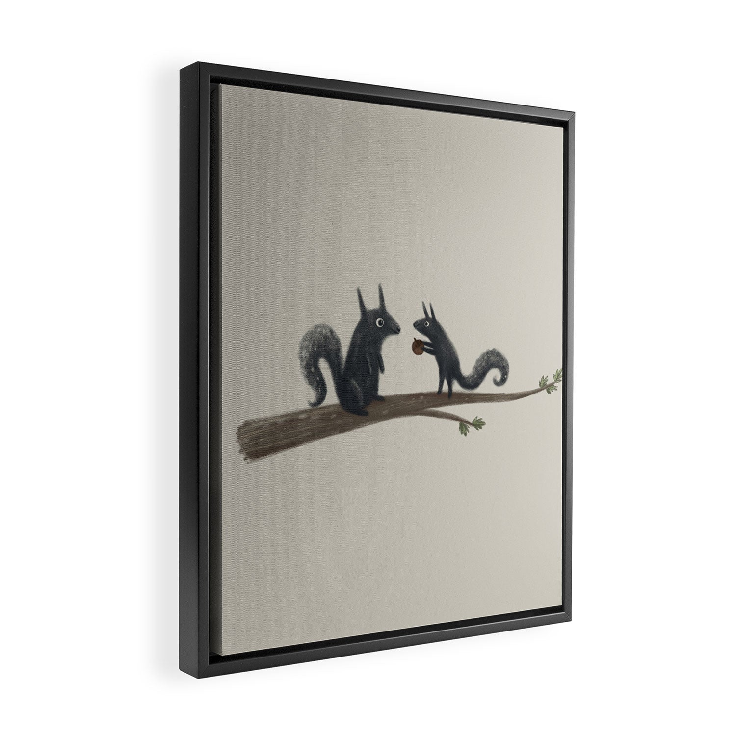 Autumn Squirrels Framed Canvas Print Gallery Image 2