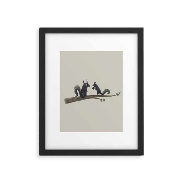 Autumn Squirrels Framed Art Print Gallery Image 1