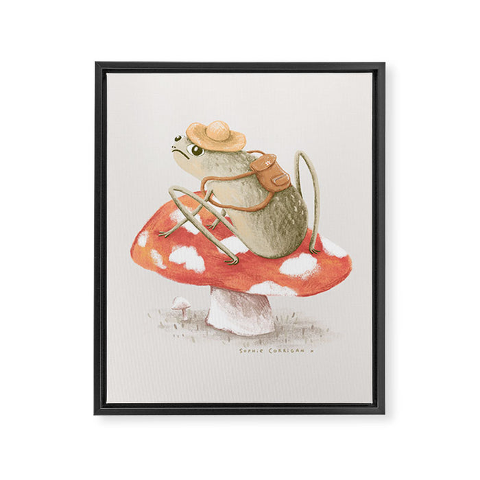 Awkward Toad Ready for Adventure Framed Canvas Print Gallery Image 1