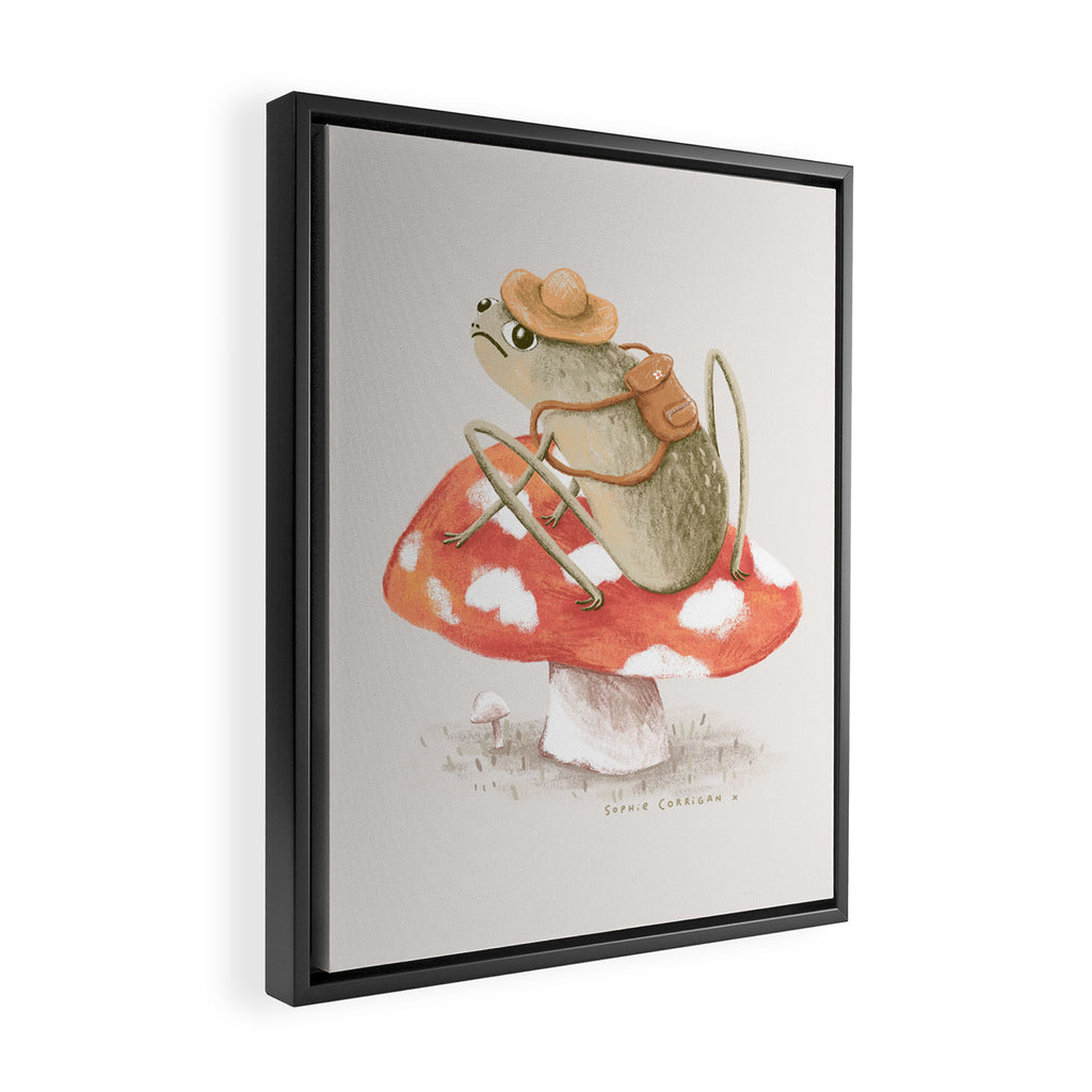 Awkward Toad Ready for Adventure Framed Canvas Print Gallery Image 2