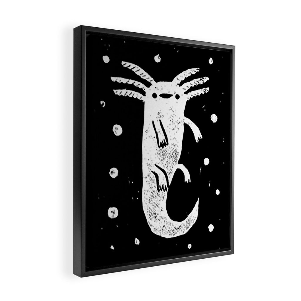 Axolotl Framed Canvas Print Gallery Image 2