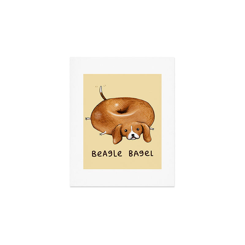 Beagle Bagel Art Print Gallery Image 1