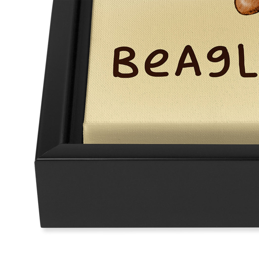 Beagle Bagel Framed Canvas Print Gallery Image 3