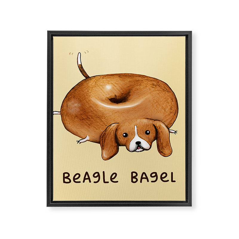 Beagle Bagel Framed Canvas Print Gallery Image 8