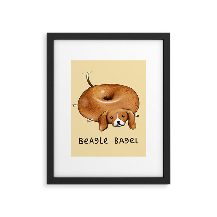 Beagle Bagel Framed Art Print Gallery Image 1