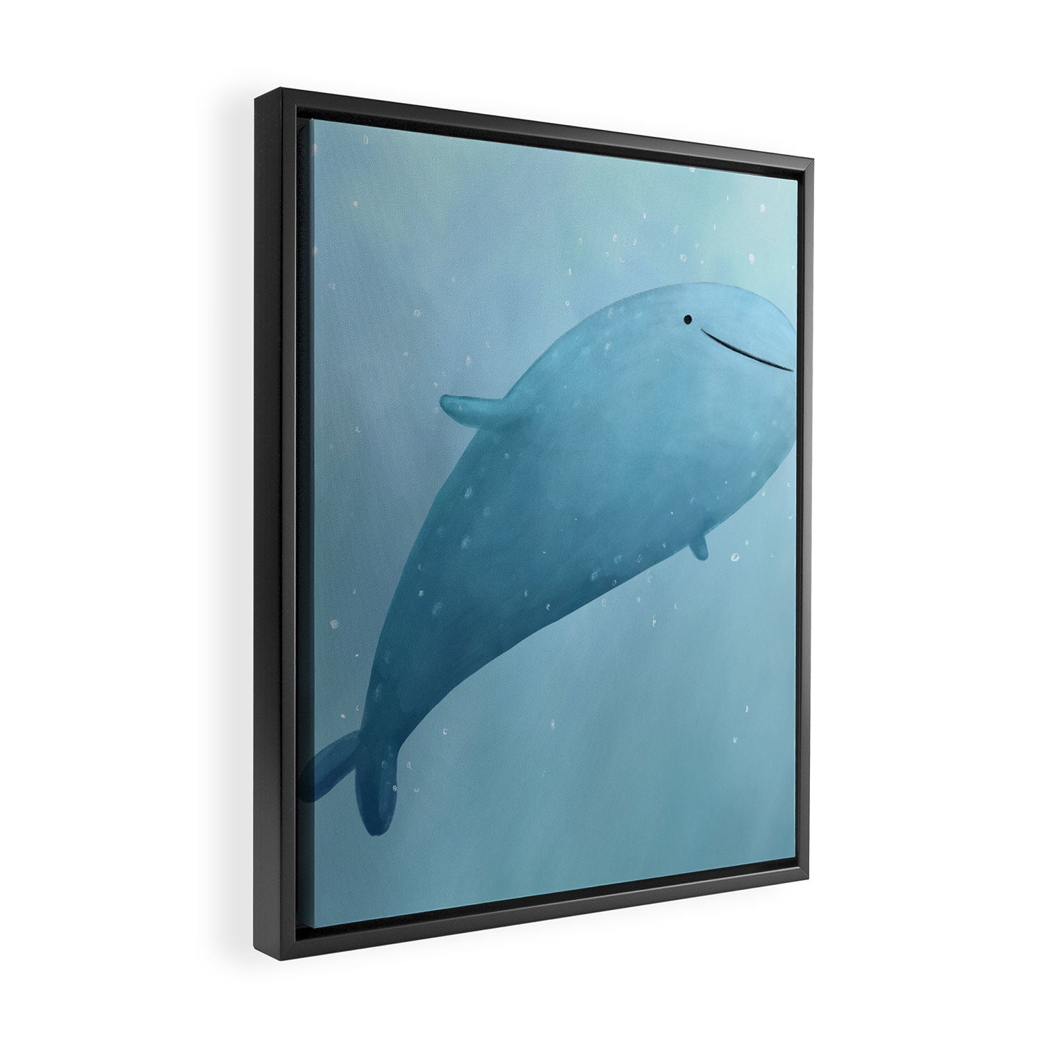 Cute Whale Shark Framed Canvas Print Gallery Image 2