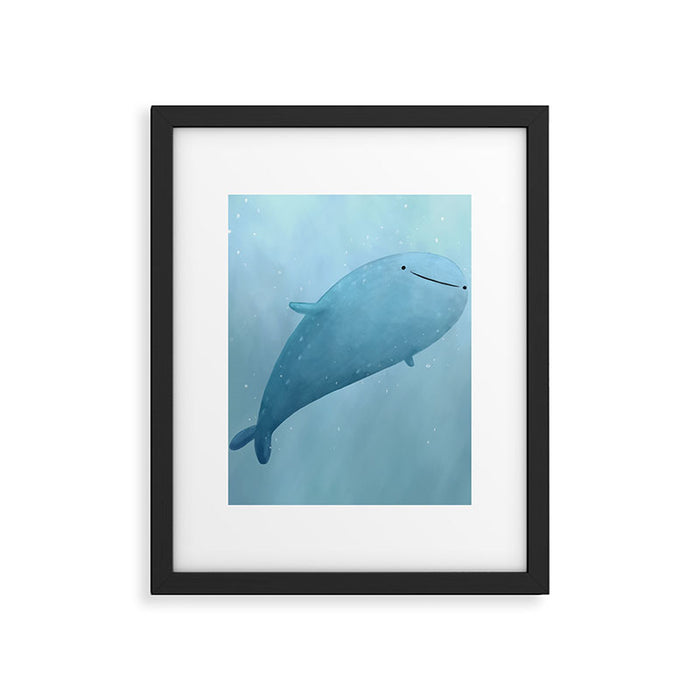 Cute Whale Shark Framed Art Print Gallery Image 1