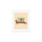 Dachshund & Parrot Art Print Gallery Image 1
