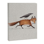 Fox & Crow - Piggyback Canvas Print Gallery Image 8