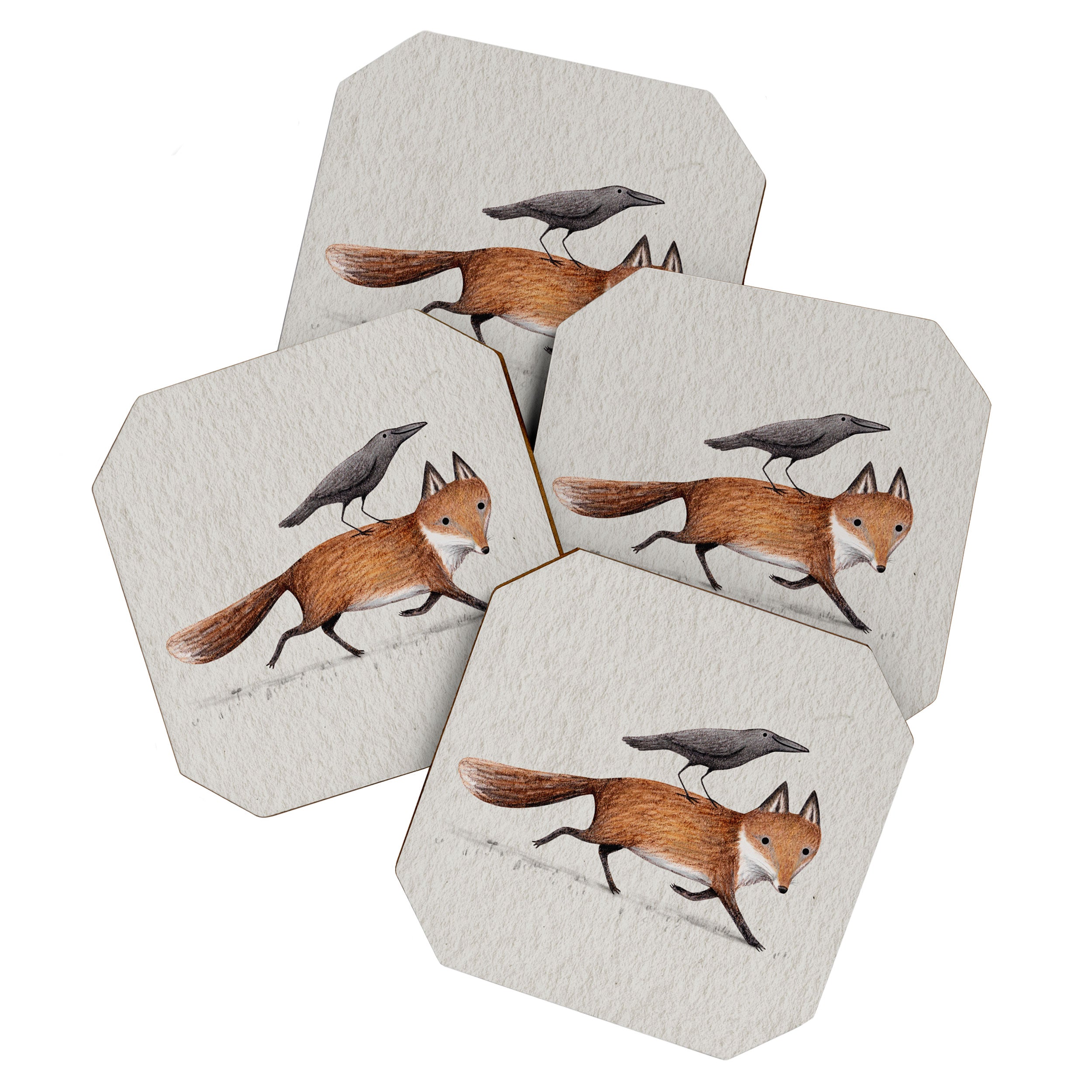 Fox & Crow - Piggyback Coaster Gallery Image 1