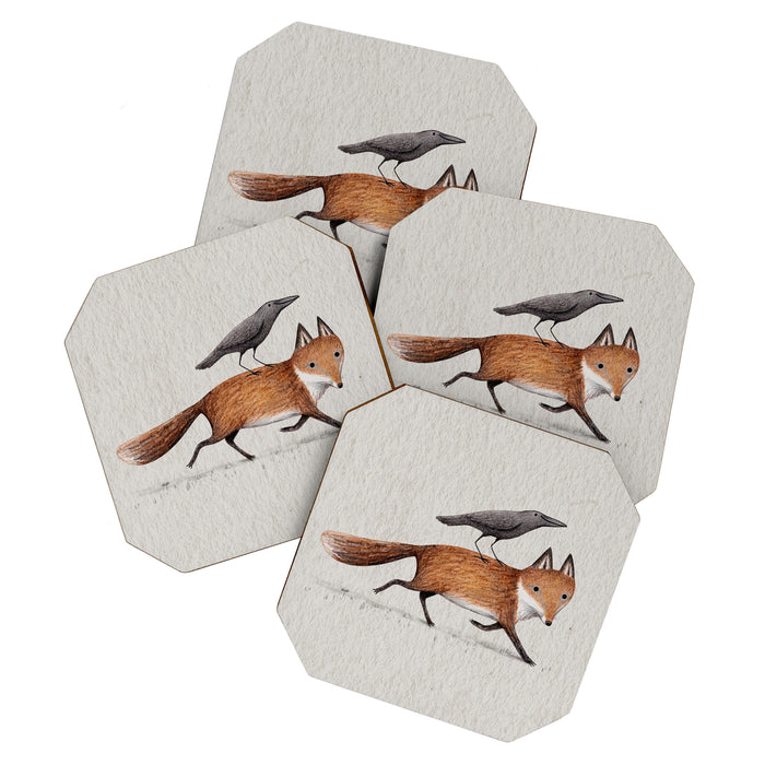 Fox & Crow - Piggyback Coaster Gallery Image 1
