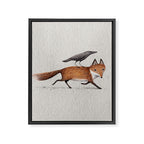 Fox & Crow - Piggyback Framed Canvas Print Gallery Image 8