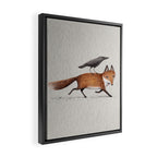 Fox & Crow - Piggyback Framed Canvas Print Gallery Image 2