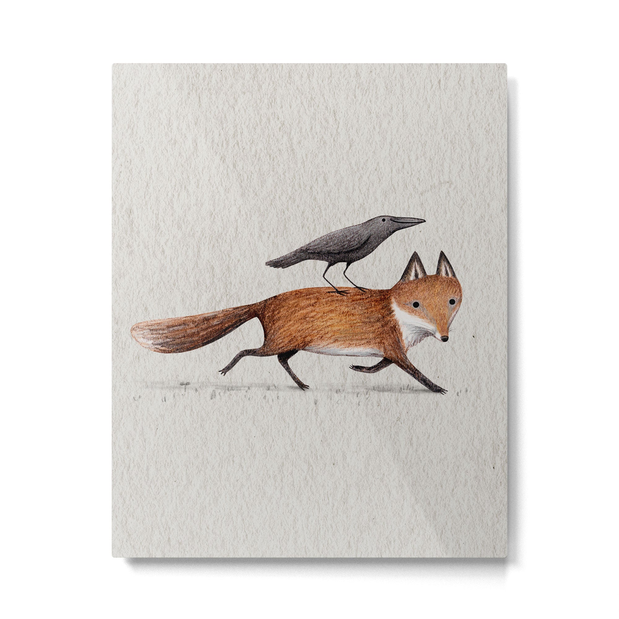 Fox & Crow - Piggyback Metal Print Gallery Image 6