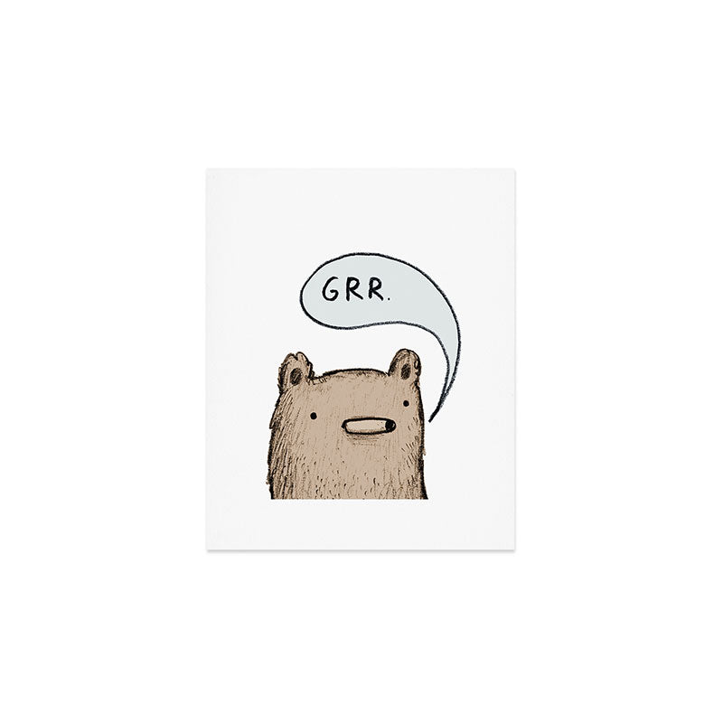 Growling Bear Art Print Gallery Image 1