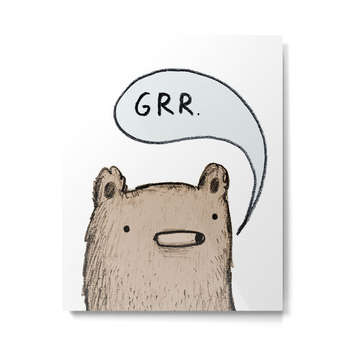 Growling Bear Metal Print Gallery Image 1