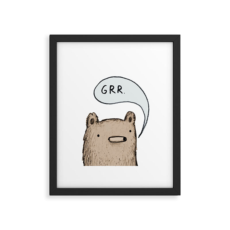 Growling Bear Framed Art Print Gallery Image 6