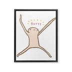 Honest Blob - Butts Framed Canvas Print Gallery Image 8