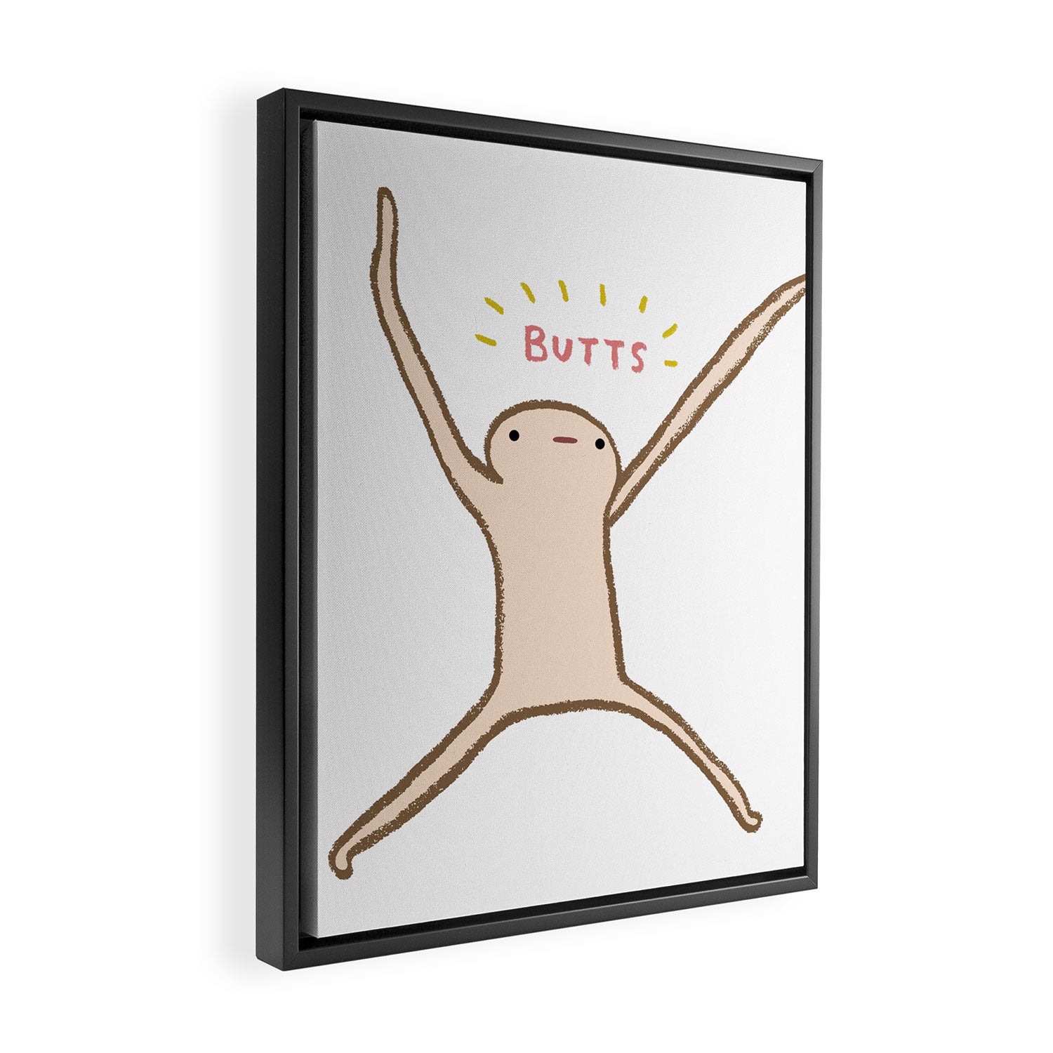 Honest Blob - Butts Framed Canvas Print Gallery Image 2