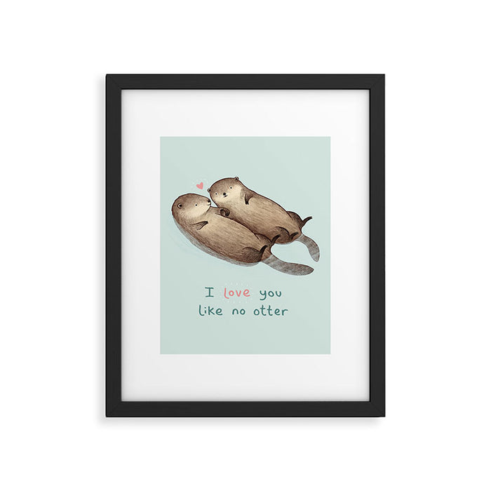 I Love You Like No Otter Framed Art Print Gallery Image 1