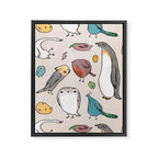 Lump Birds Framed Canvas Print Gallery Image 8
