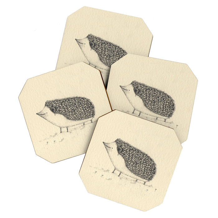 Monochrome Hedgehog Coaster Gallery Image 1