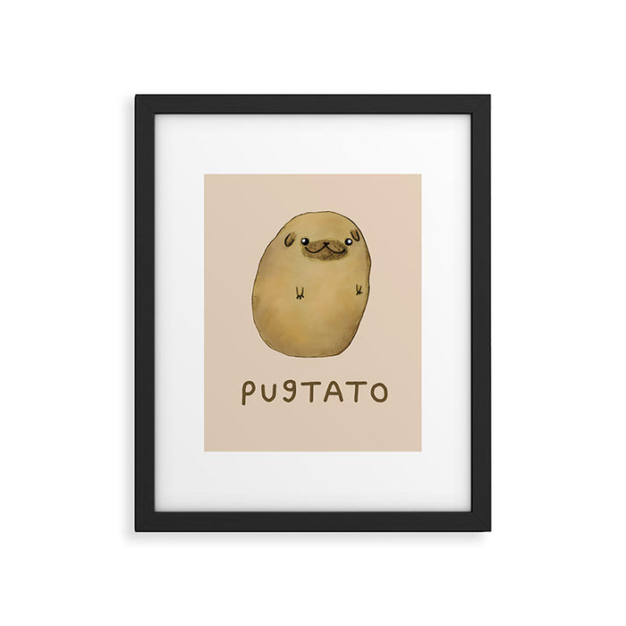 Pugtato Framed Art Print Gallery Image 1