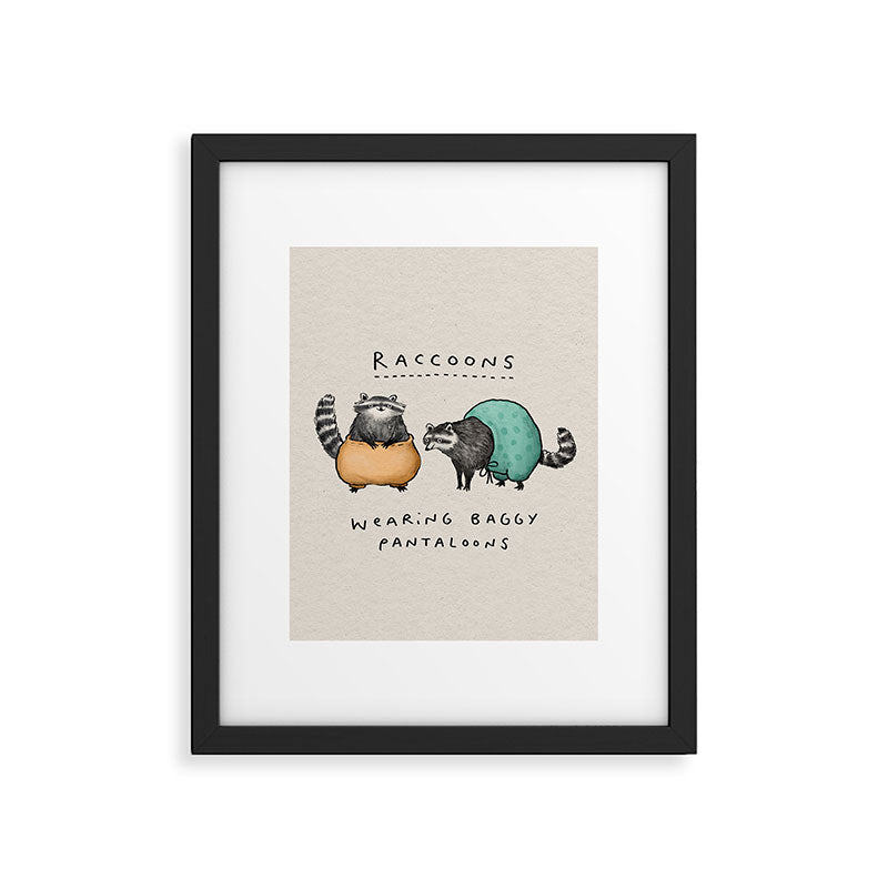 Raccoons Wearing Baggy Pantaloons Framed Art Print Gallery Image 6