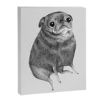 Sweet Black Pug Canvas Print Gallery Image 8