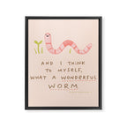 Wonderful Worm Framed Canvas Print Gallery Image 8