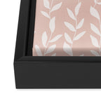 Blush Pink Minimal Plants Pattern Framed Canvas Print Gallery Image 3