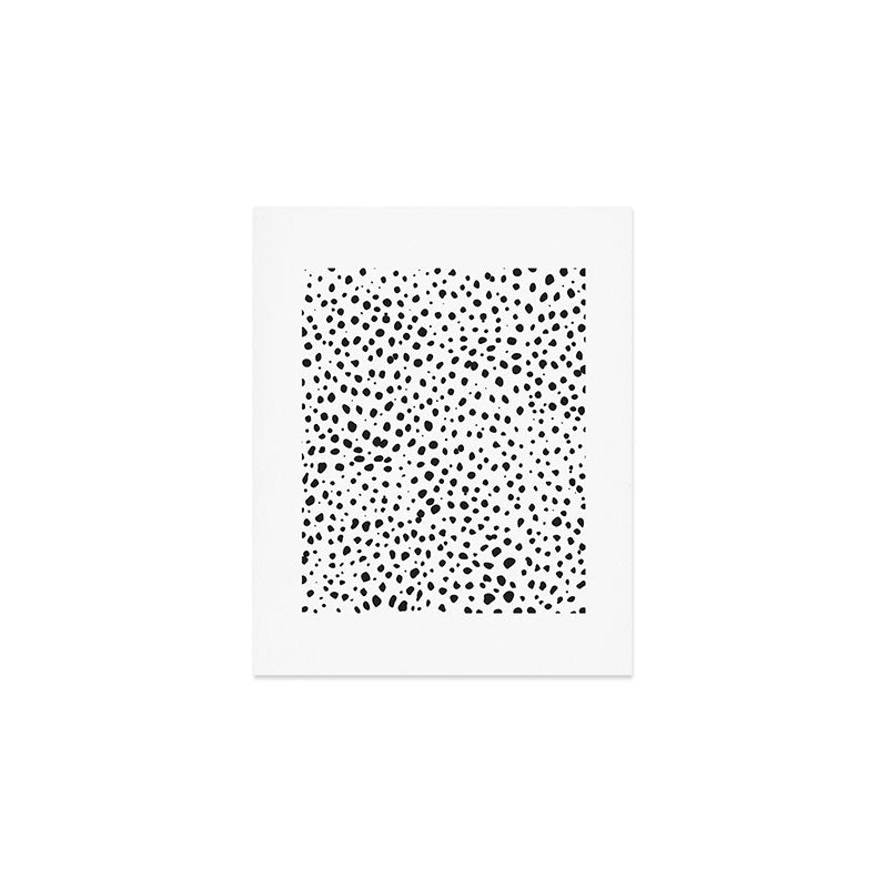 Dalmatian Spots - Black and White Polka Dots Art Print Gallery Image 1