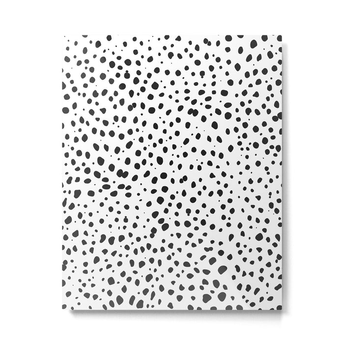 Dalmatian Spots - Black and White Polka Dots Metal Print Gallery Image 1
