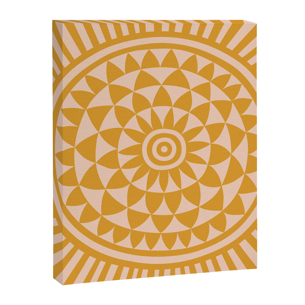 Geometric Yellow Sun  Canvas Print Gallery Image 6