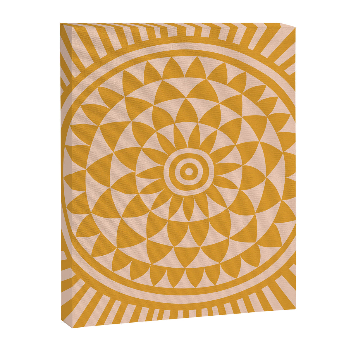 Geometric Yellow Sun  Canvas Print Gallery Image 6