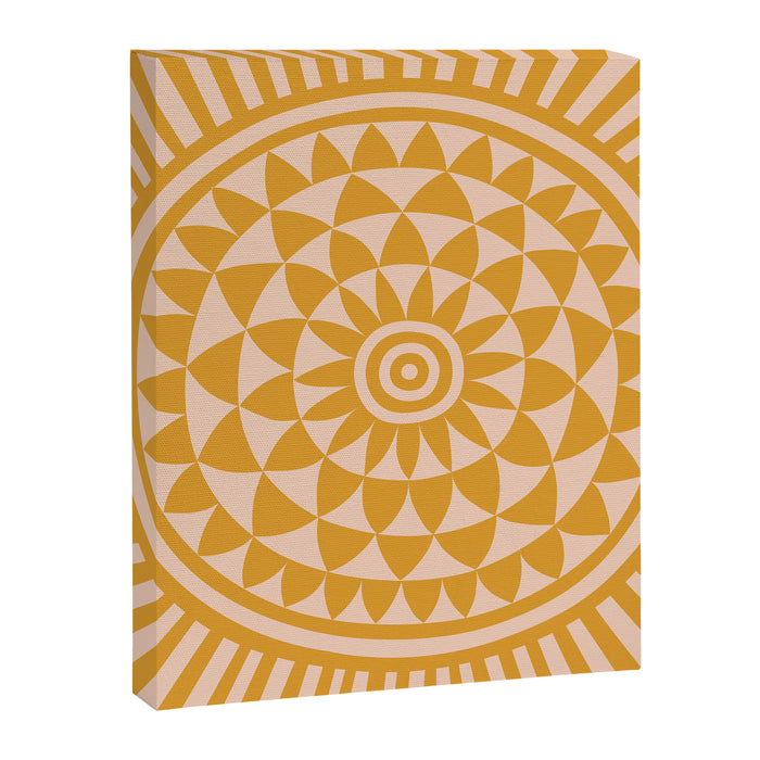 Geometric Yellow Sun  Canvas Print Gallery Image 1