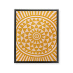 Geometric Yellow Sun  Framed Canvas Print Gallery Image 6