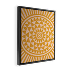 Geometric Yellow Sun  Framed Canvas Print Gallery Image 2