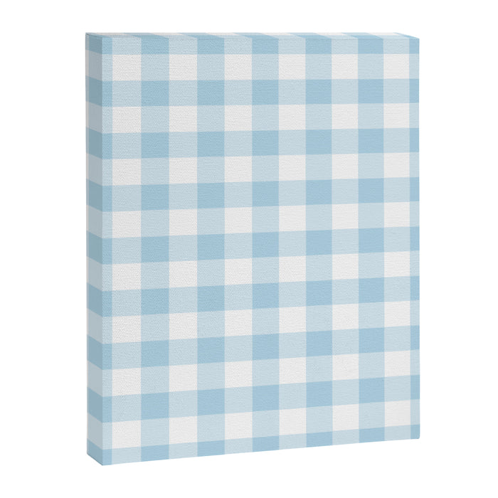 Gingham Light Blue - White Canvas Print Gallery Image 1
