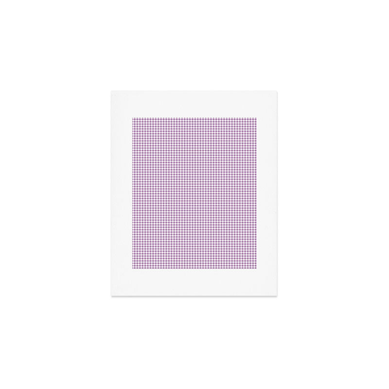 Lilac Gingham Check Art Print Gallery Image 1