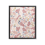 Minimal Blooming Flowers - Blush Pink, Yellow, Blue Framed Canvas Print Gallery Image 8
