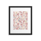 Minimal Blooming Flowers - Blush Pink, Yellow, Blue Framed Art Print Gallery Image 6