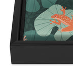 Pastel frogs and waterlilies - Magical Forest Framed Canvas Print Gallery Image 3