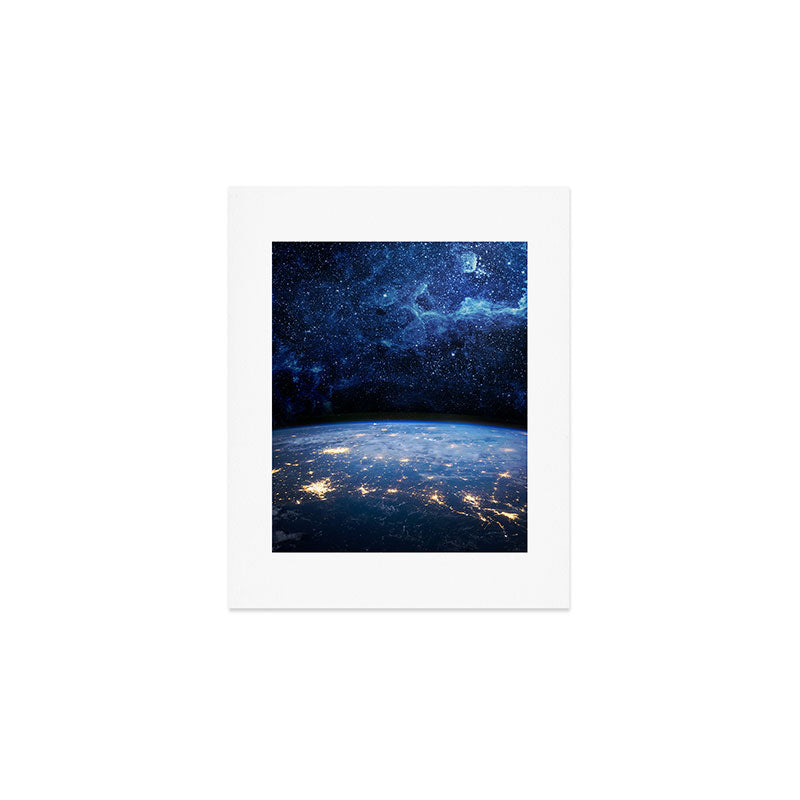 Earth and Galaxy Art Print Gallery Image 1