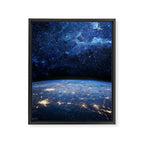 Earth and Galaxy Framed Canvas Print Gallery Image 8