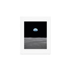 Earth rise over the Moon Art Print Gallery Image 1