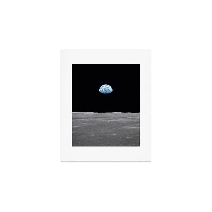Earth rise over the Moon Art Print Gallery Image 1