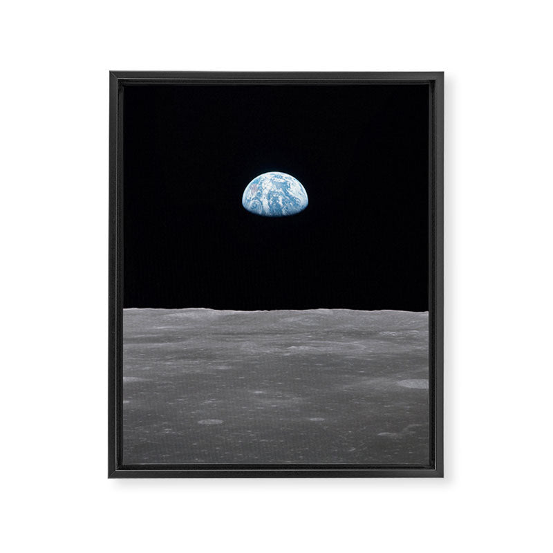 Earth rise over the Moon Framed Canvas Print Gallery Image 8