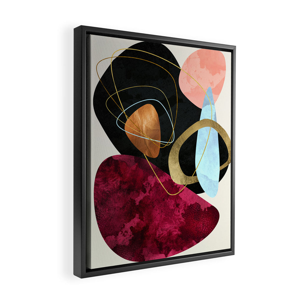 Abstract Pebbles II Framed Canvas Print Gallery Image 2