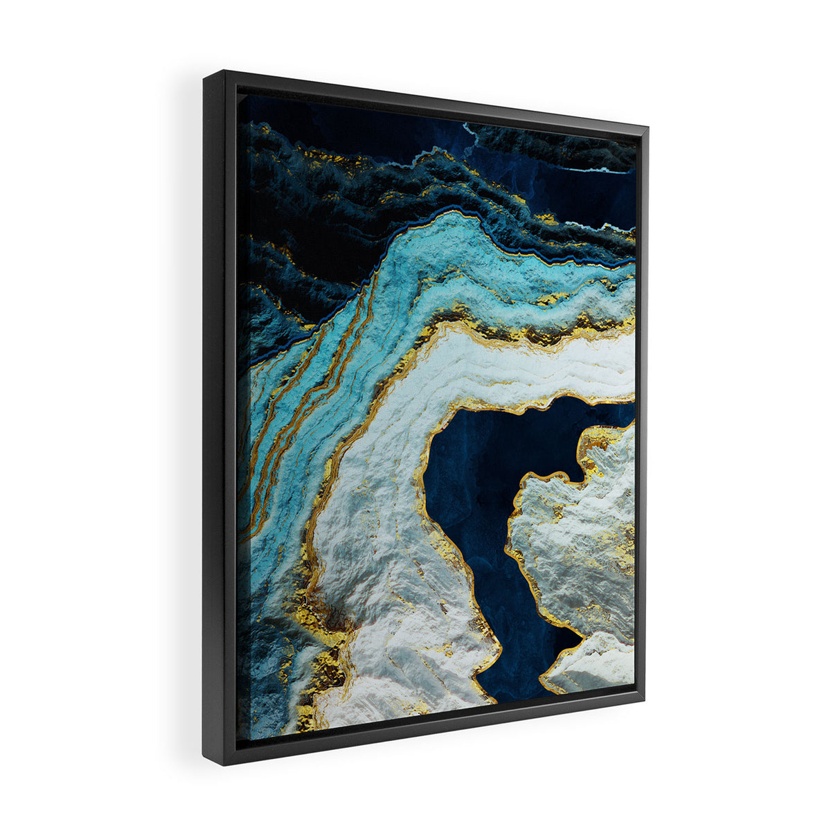 Aerial Ocean Abstract Framed Canvas Print Gallery Image 2